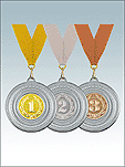 MK115b_K-медали на ленте с вкладышем (в комплект входит медаль (цв. серебро), стандартный металлический вкладыш, лента триколор)