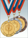 МК156_K (комплект)-медаль на российской ленте с плоским стандартным металлическим вкладышем по выбору