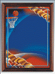 PL340-плакетка на основе из прессованного дерева. Баскетбол